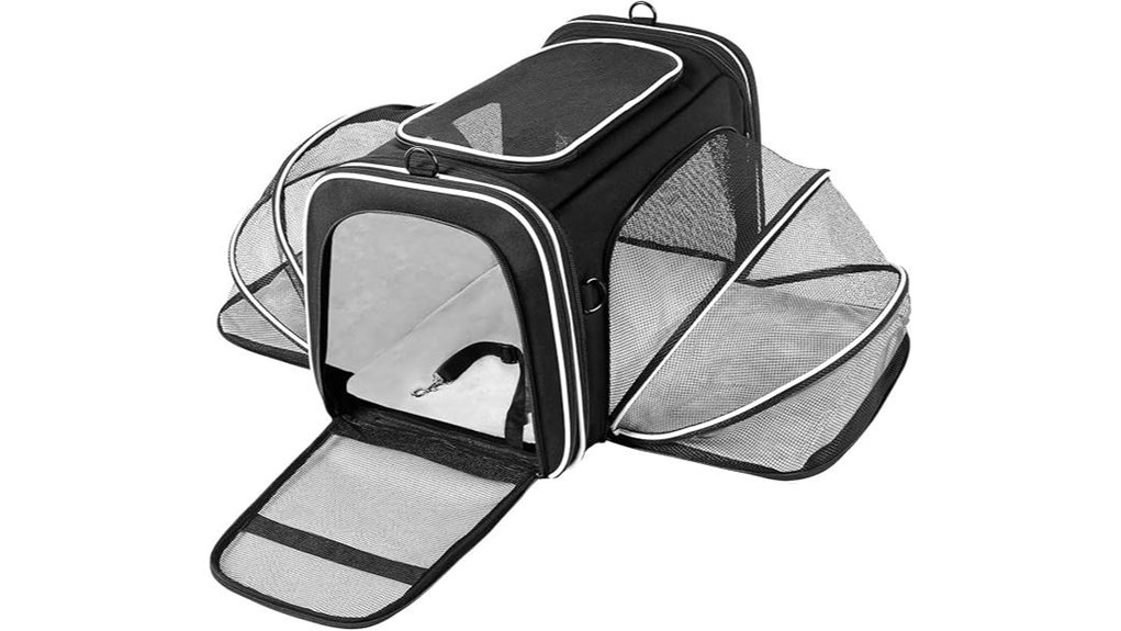 expandable pet mesh carrier
