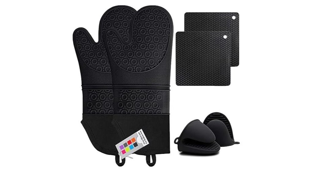 extra long silicone heat resistant mitts