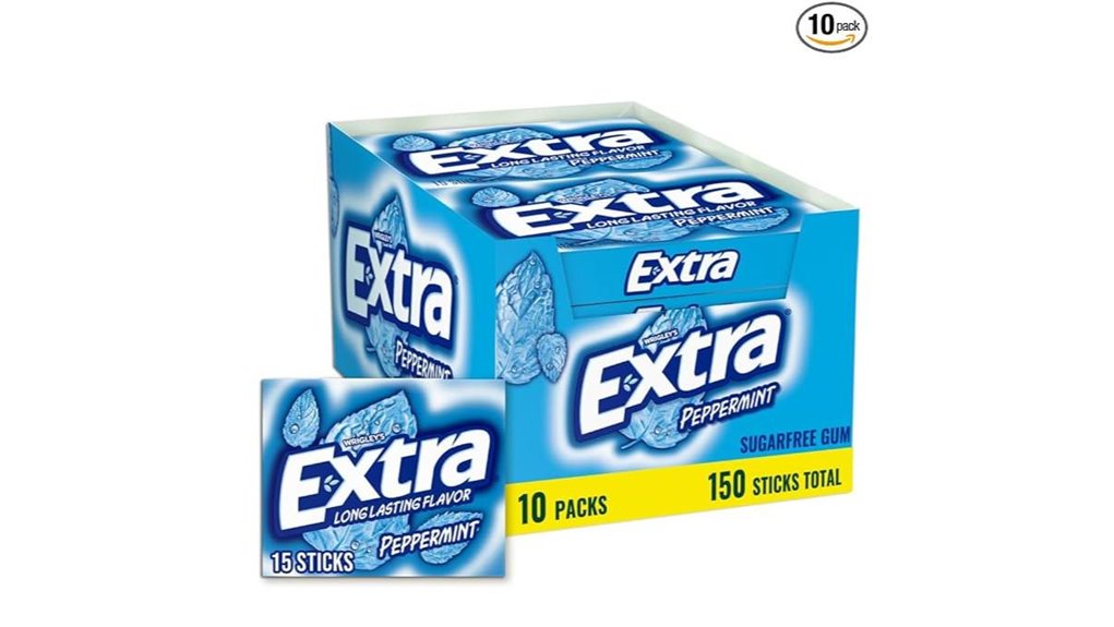 extra peppermint chewing 15 pack