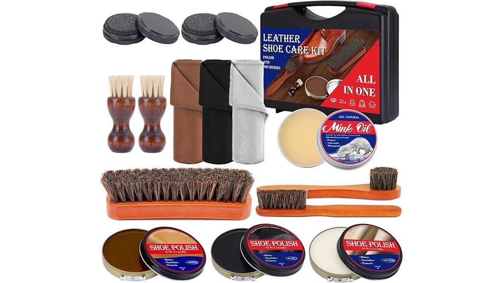 fifteen item leather boot polish