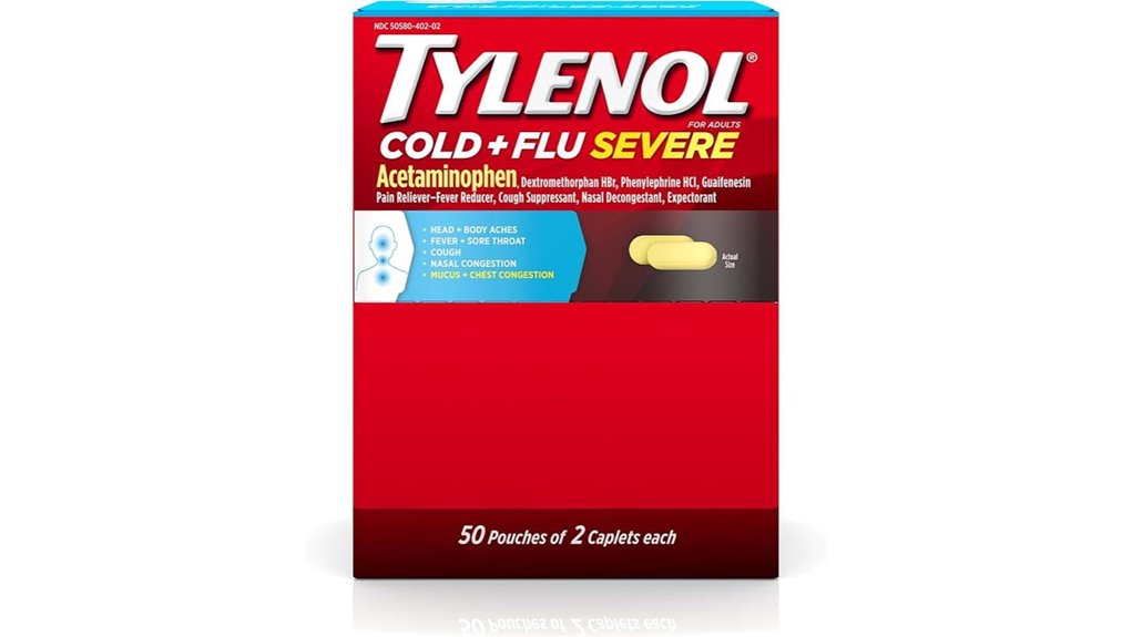 fifty tylenol cold caplets