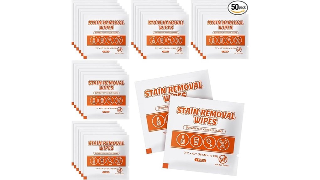 fifty white stain remover wipes
