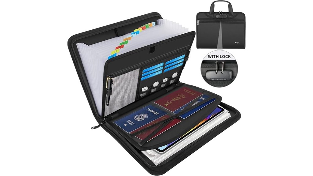 fireproof 13 pocket lock organizer