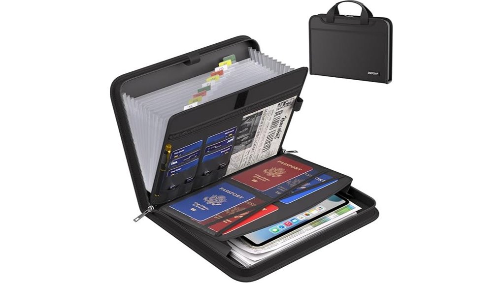 fireproof accordion file organizer