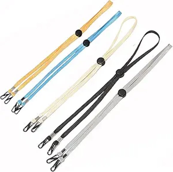 five adjustable mask lanyards