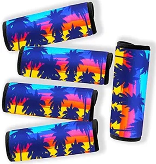 five neoprene luggage wraps