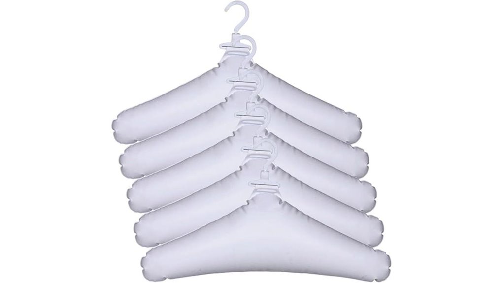 five pack inflatable coat hangers
