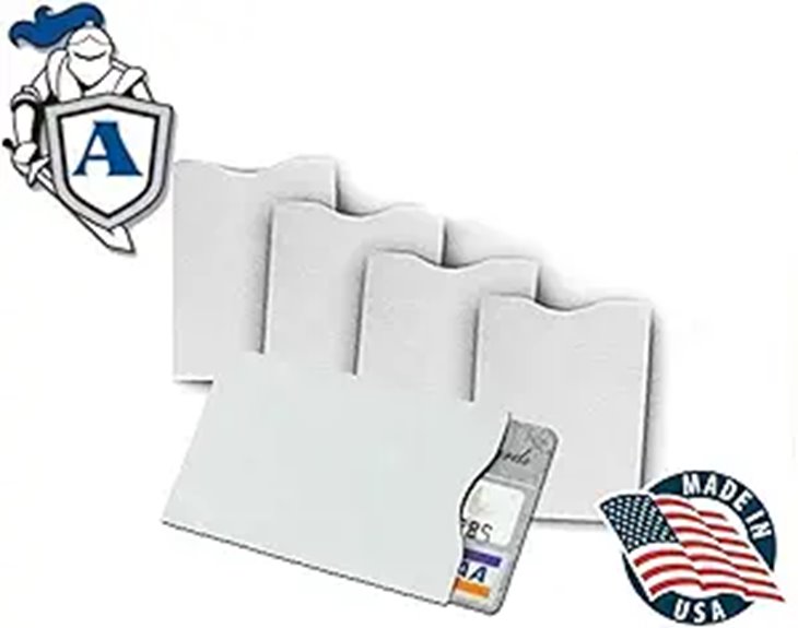 five pack rfid card sleeves