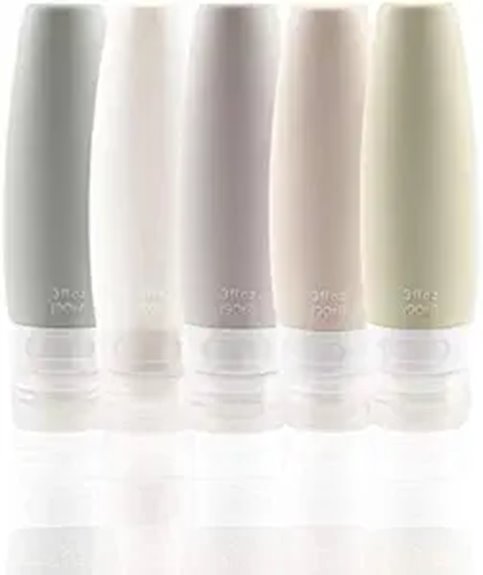 five tsa certified silicone bottles
