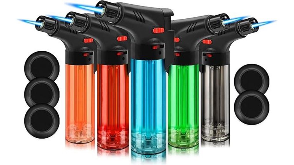 five unit windproof lighter kit