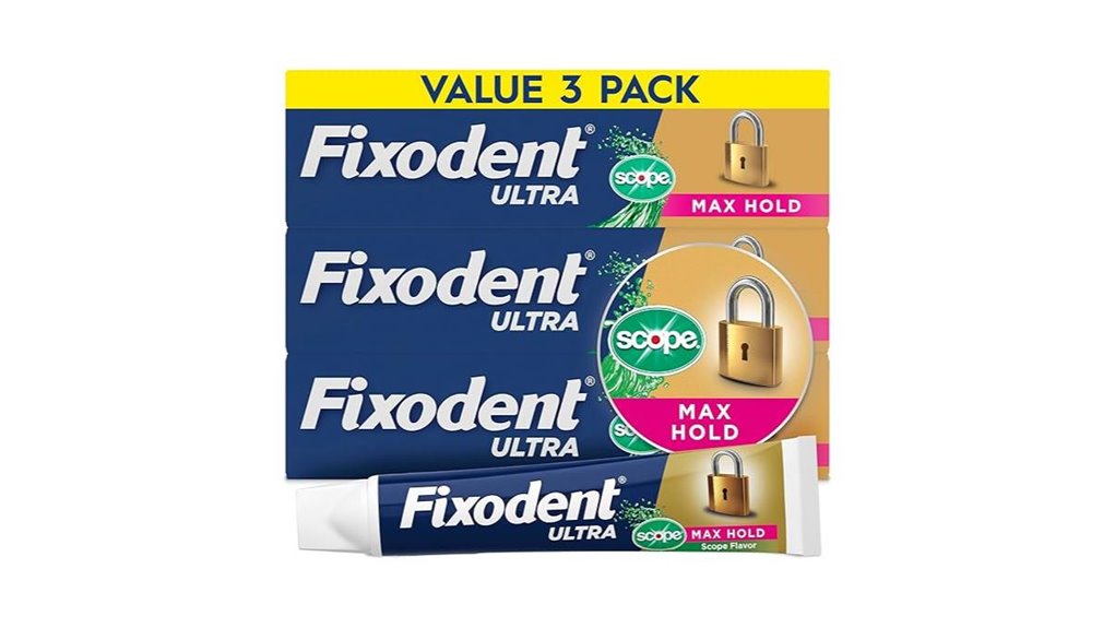 fixodent 1 8oz 3 pack adhesive