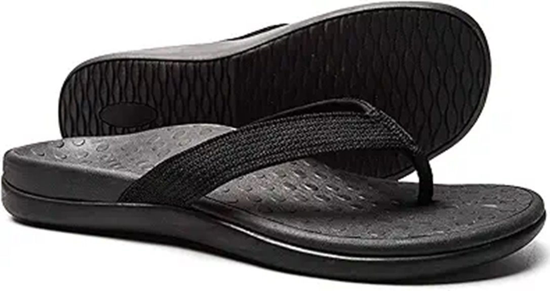 flat foot arch supportive flip flops