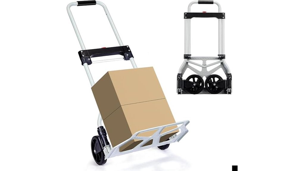 foldable 260lb aluminum handtruck