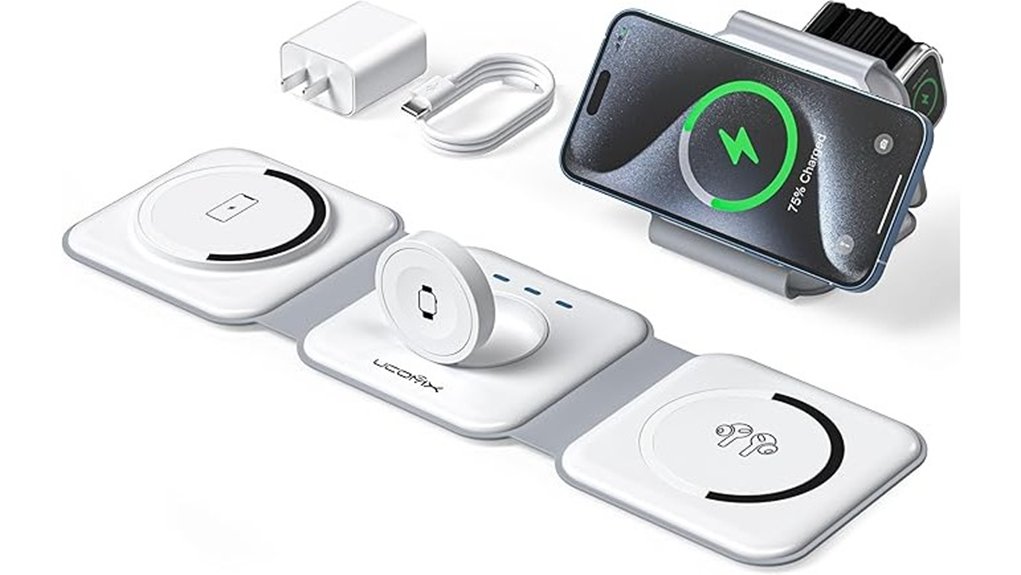 foldable 3 in 1 wireless charger