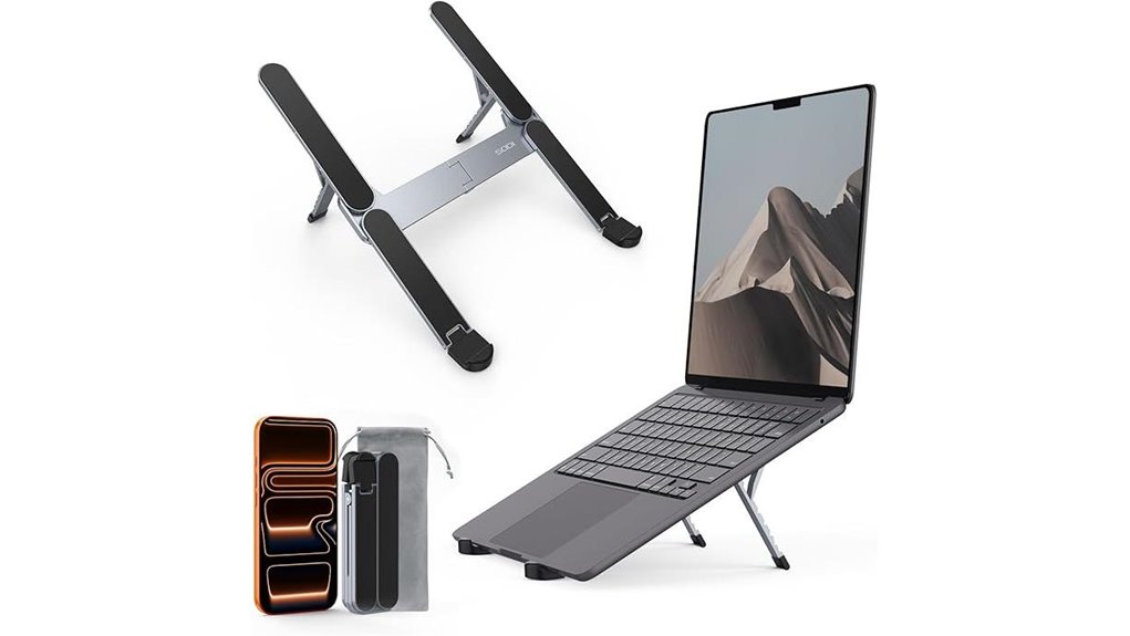 foldable 6 level aluminum stand