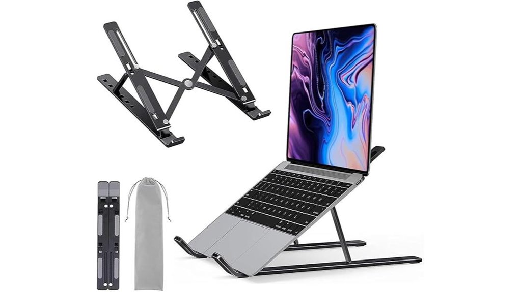 foldable aluminum laptop stand