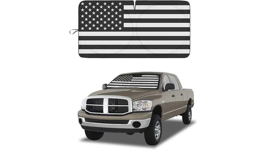 foldable american flag shade