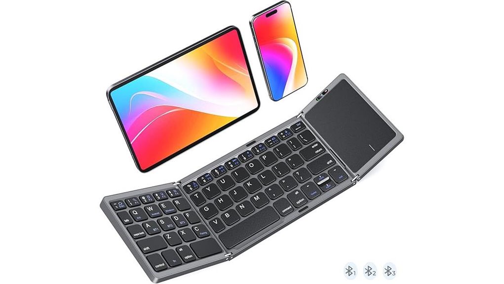 foldable bluetooth keyboard touchpad