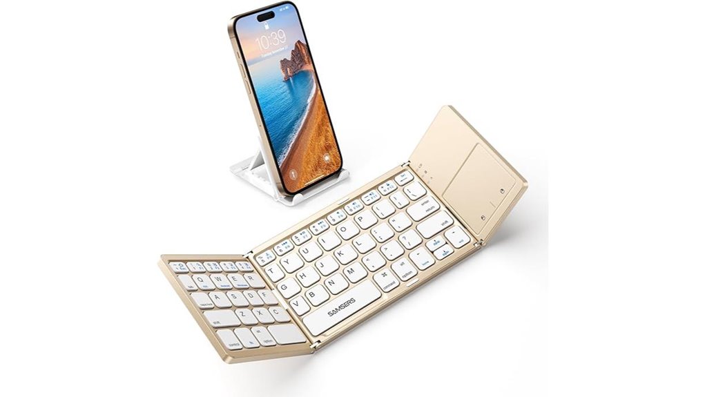 foldable bluetooth keyboard touchpad