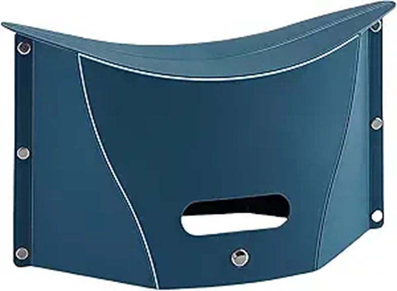 foldable dark blue stool