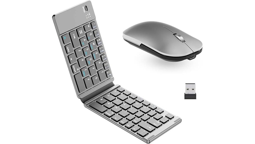 foldable gray bluetooth combo