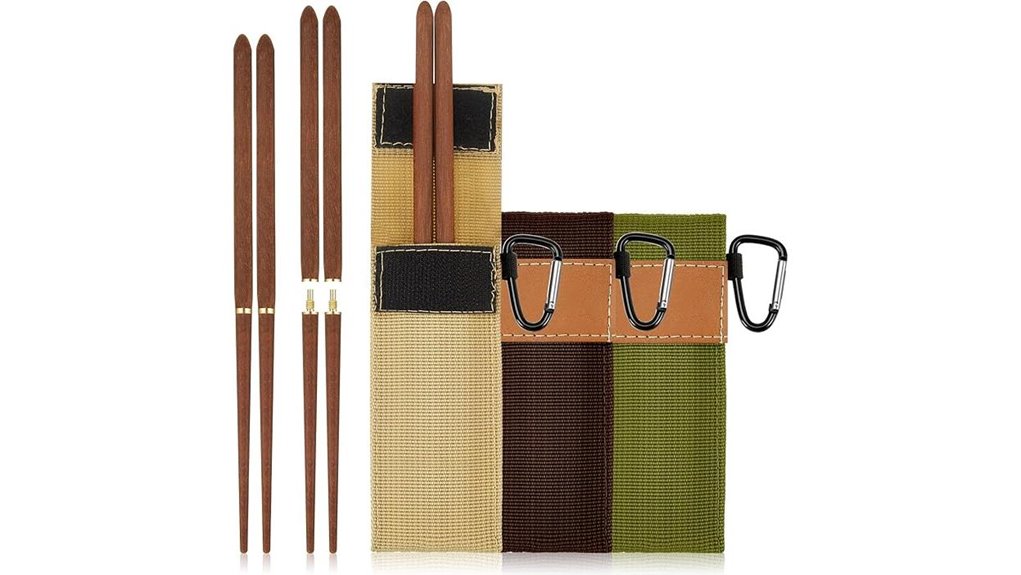 foldable rosewood chopsticks pouch