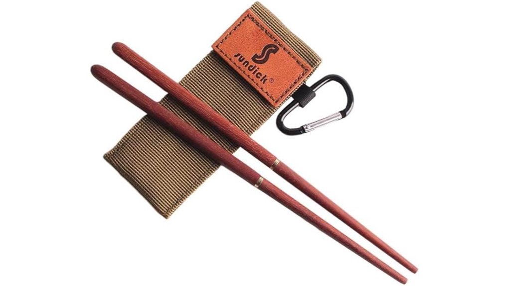 foldable rosewood copper chopsticks