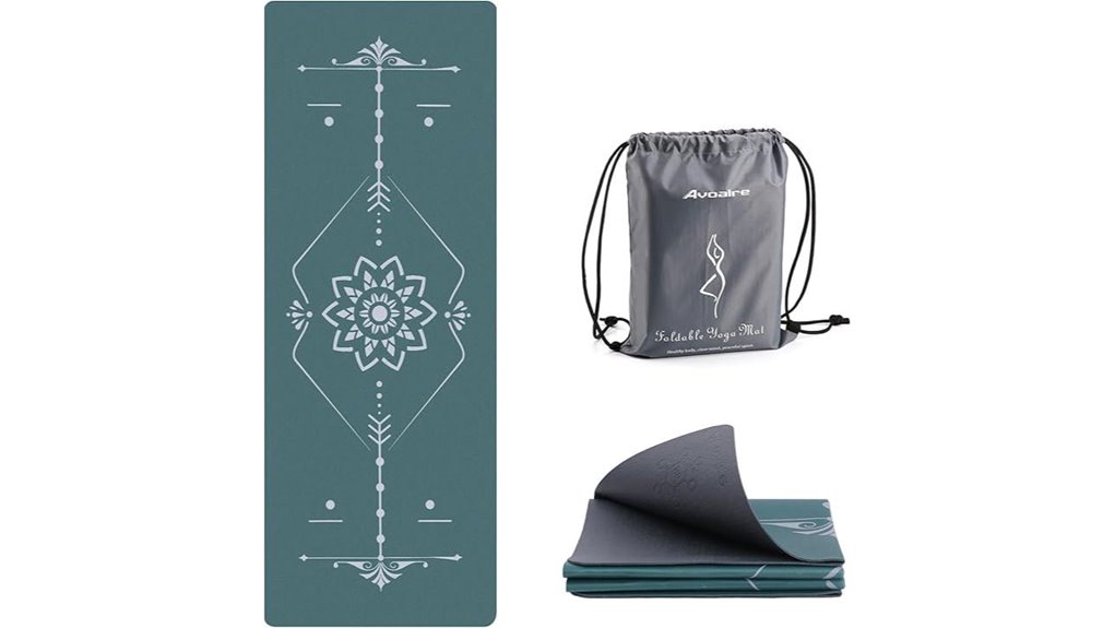 foldable textured yoga mat