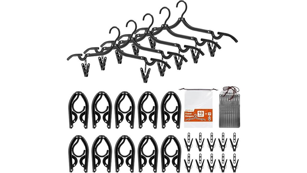 foldable travel hangers ten