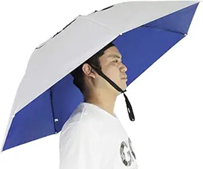 folding fishing umbrella hat
