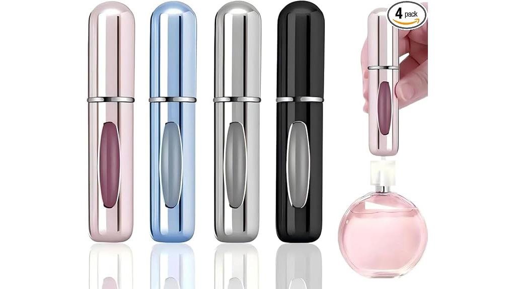 four 5ml perfume atomizers