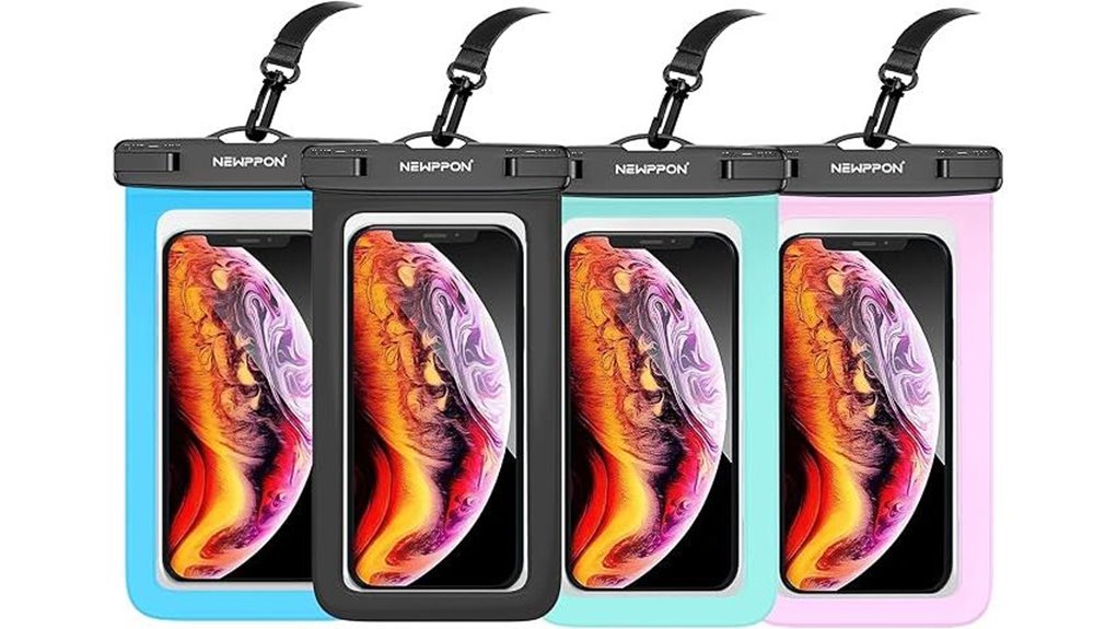 four 8 5 inch waterproof pouches