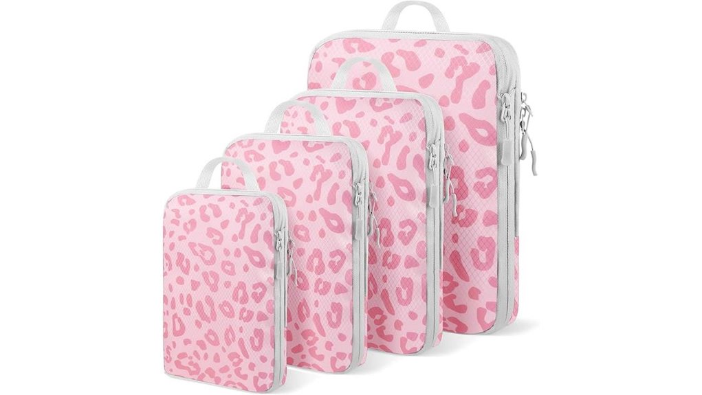 four lightweight luggage cubes