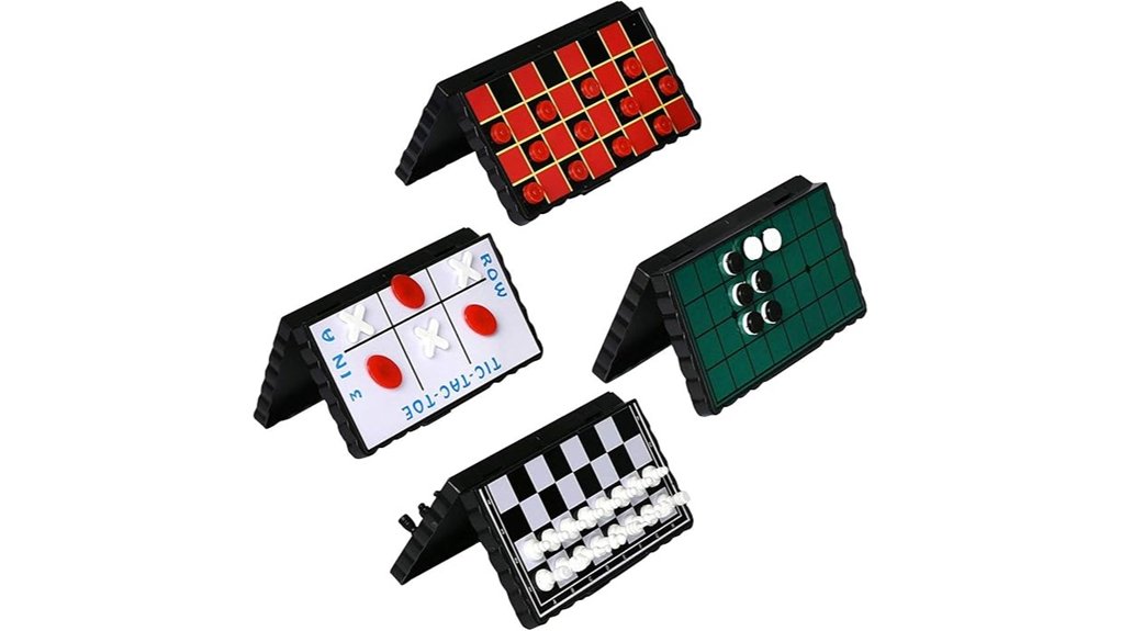 four magnetic travel boards
