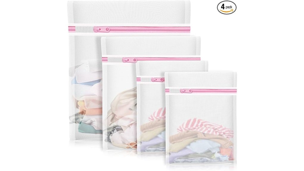 four mesh laundry bags