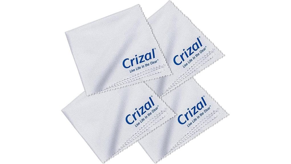 four microfiber eyeglass cloths
