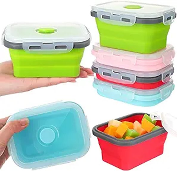 four pack collapsible silicon bowls