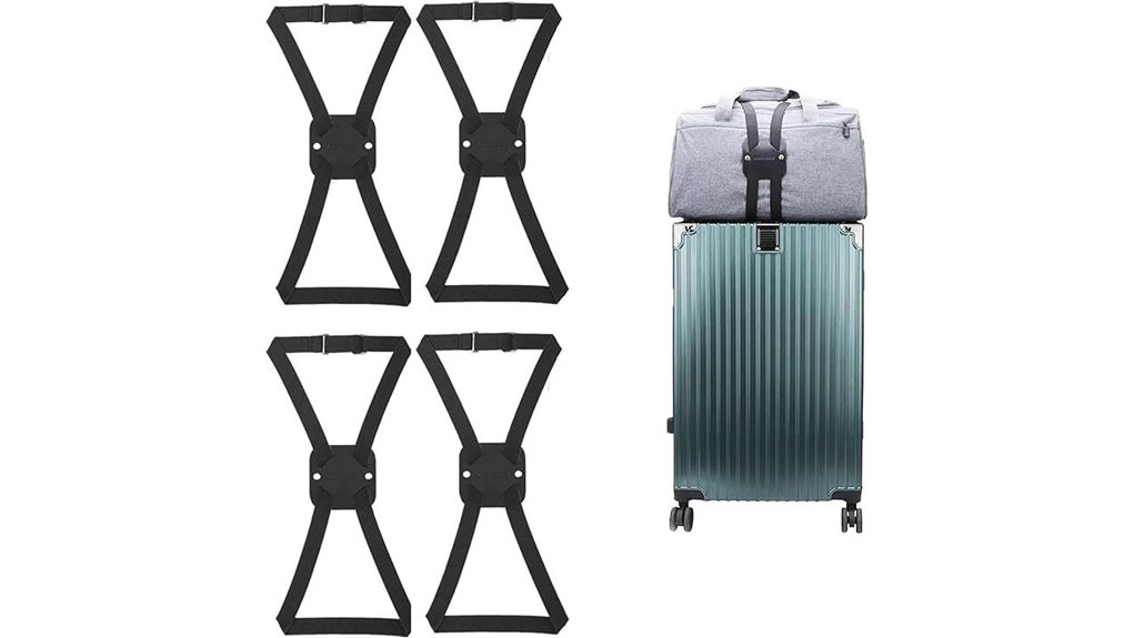 four pack elastic luggage straps