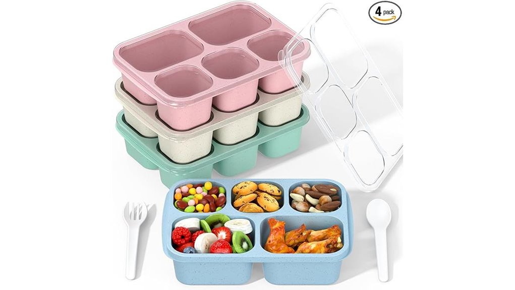 four pack five compartment bento box