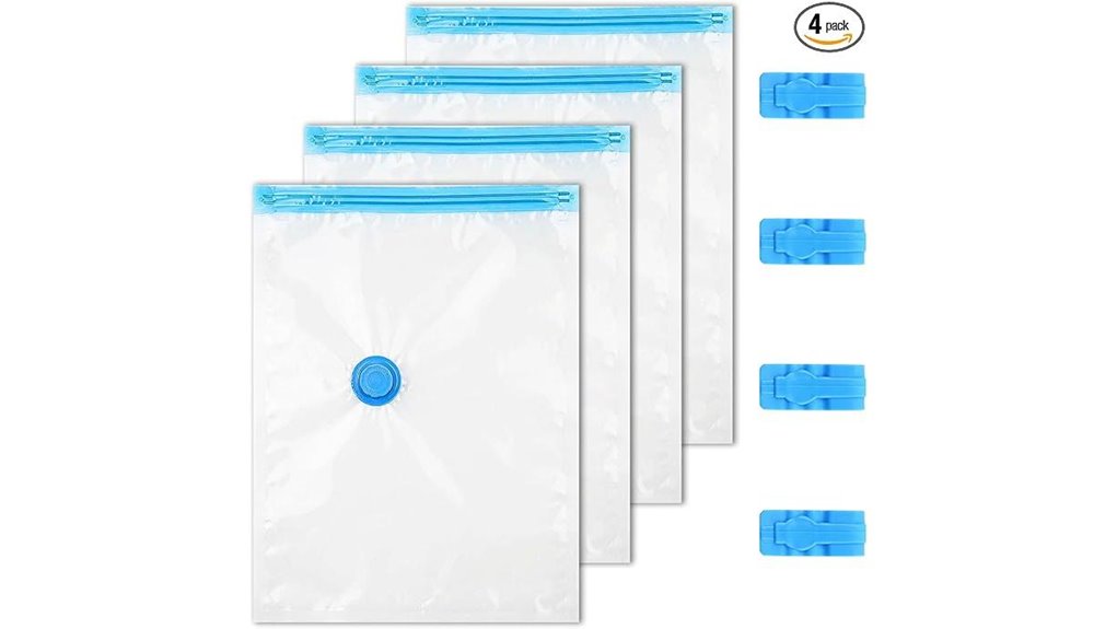 four pack vacuum roll up bags