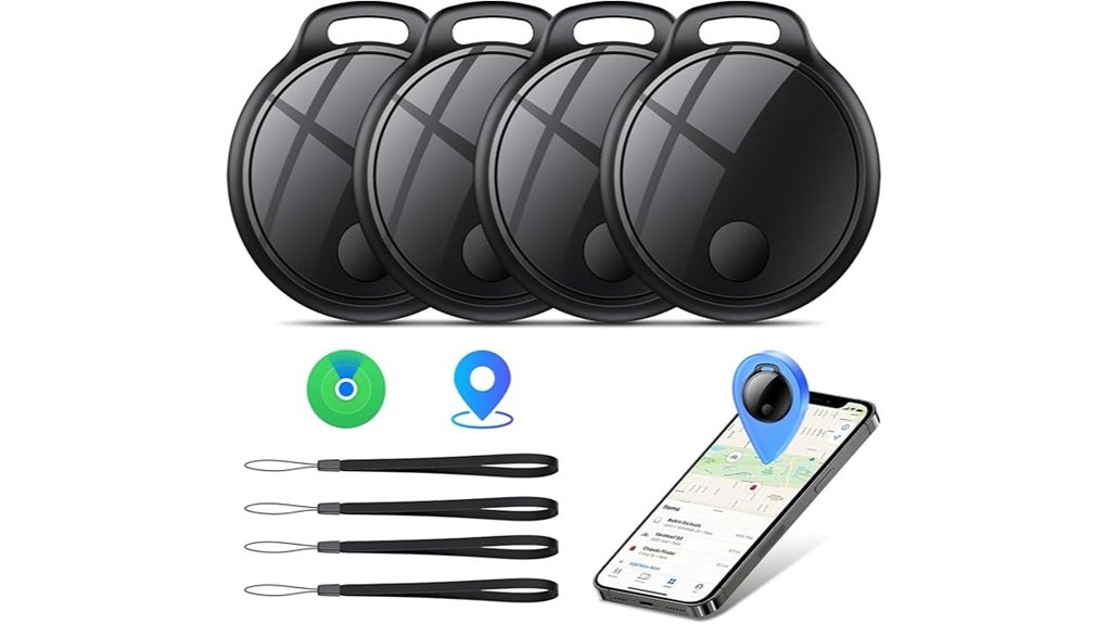 four piece bluetooth tracking tags