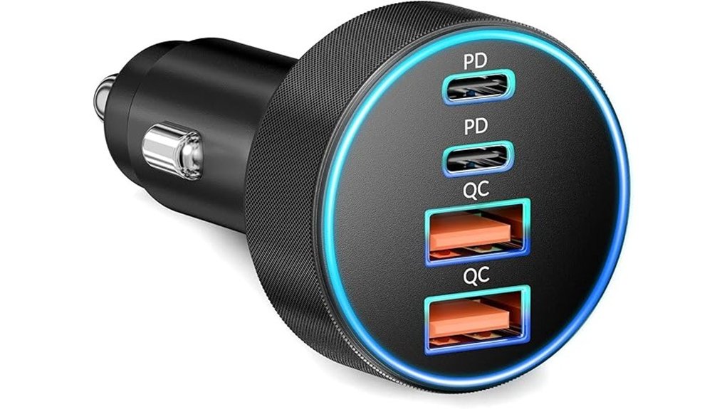 four port 90w dual charger