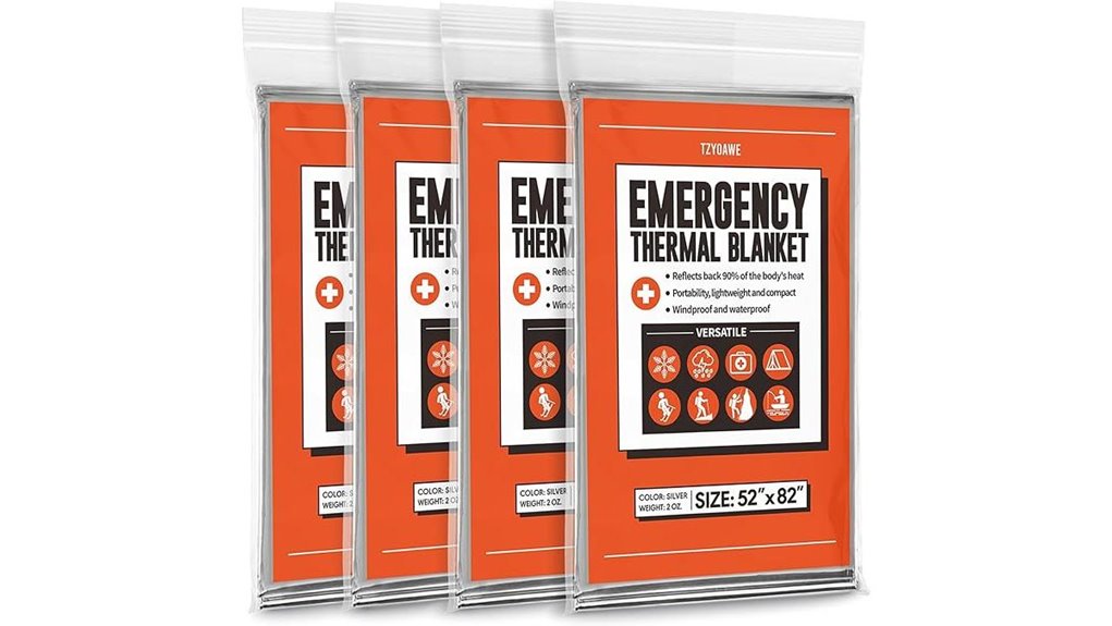 four space mylar blankets