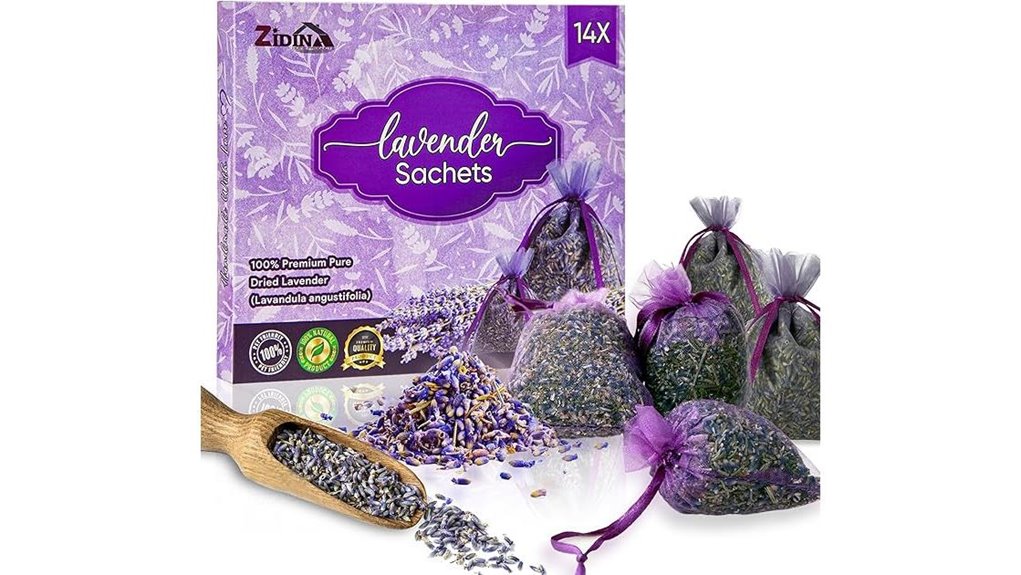 fourteen organic lavender sachets