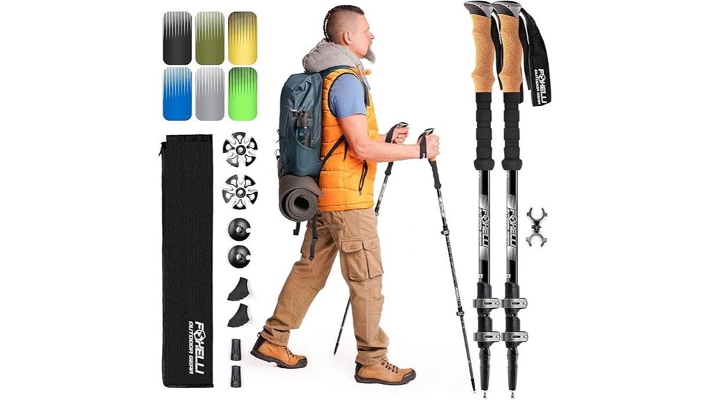 foxelli collapsible trekking poles