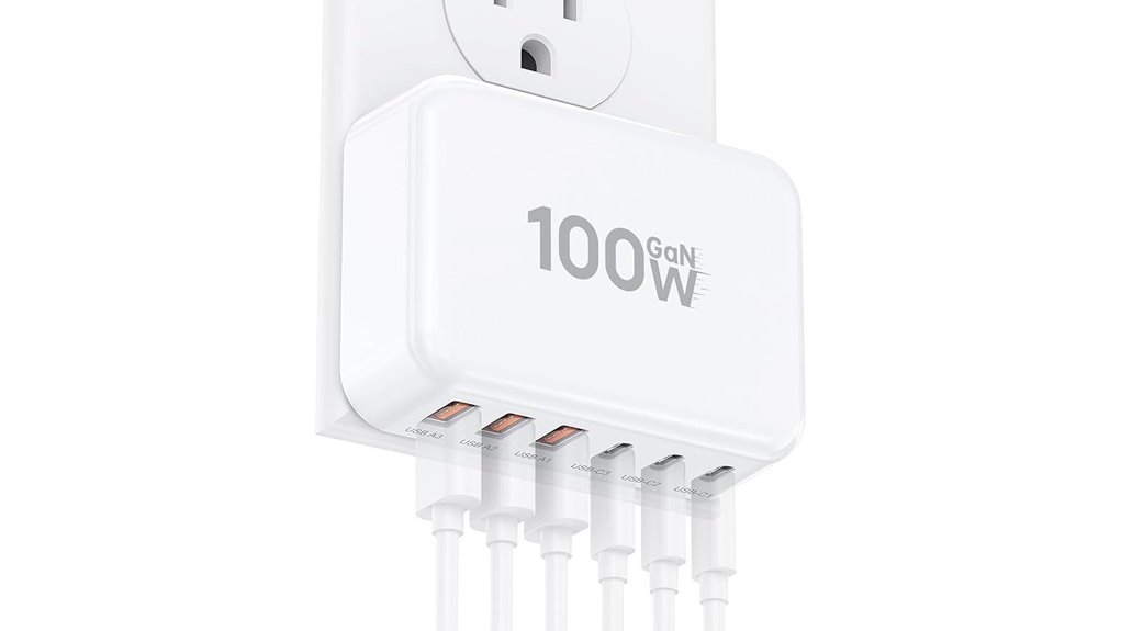 gan 6 port usb c charger