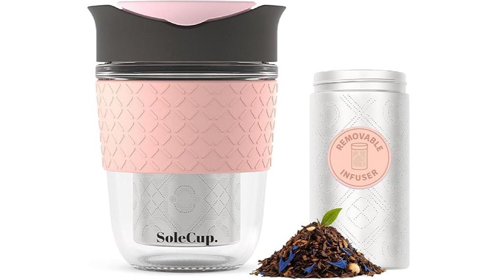 glass travel mug infuser