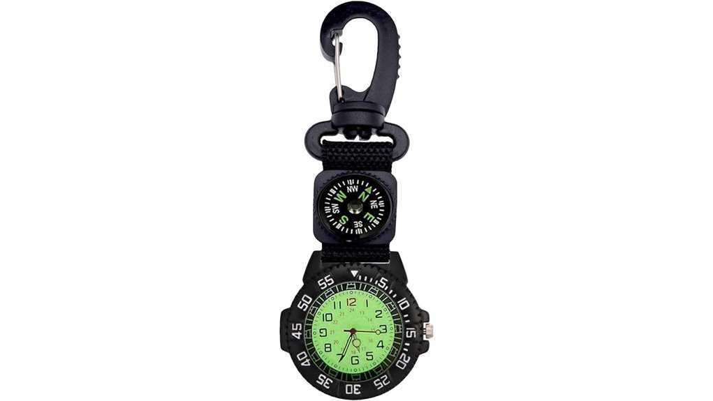 glowing waterproof compass watch