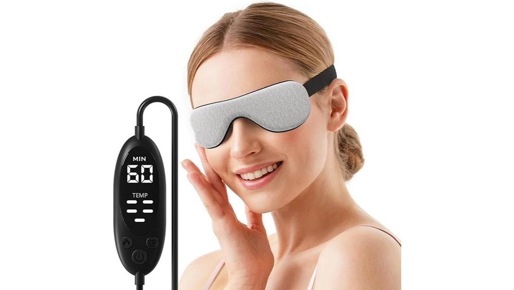 gray heated eye mask