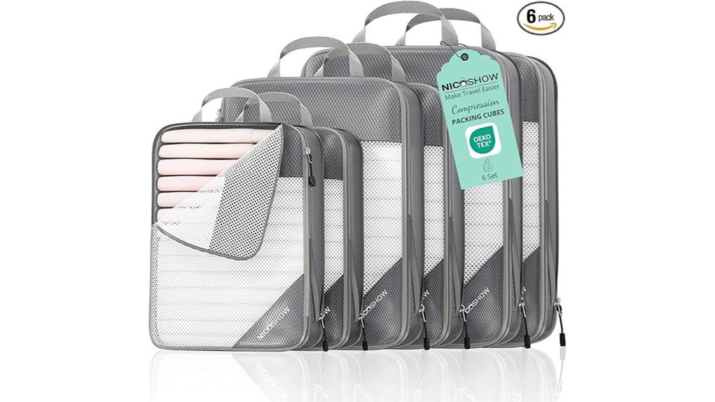 grey compression packing cubes